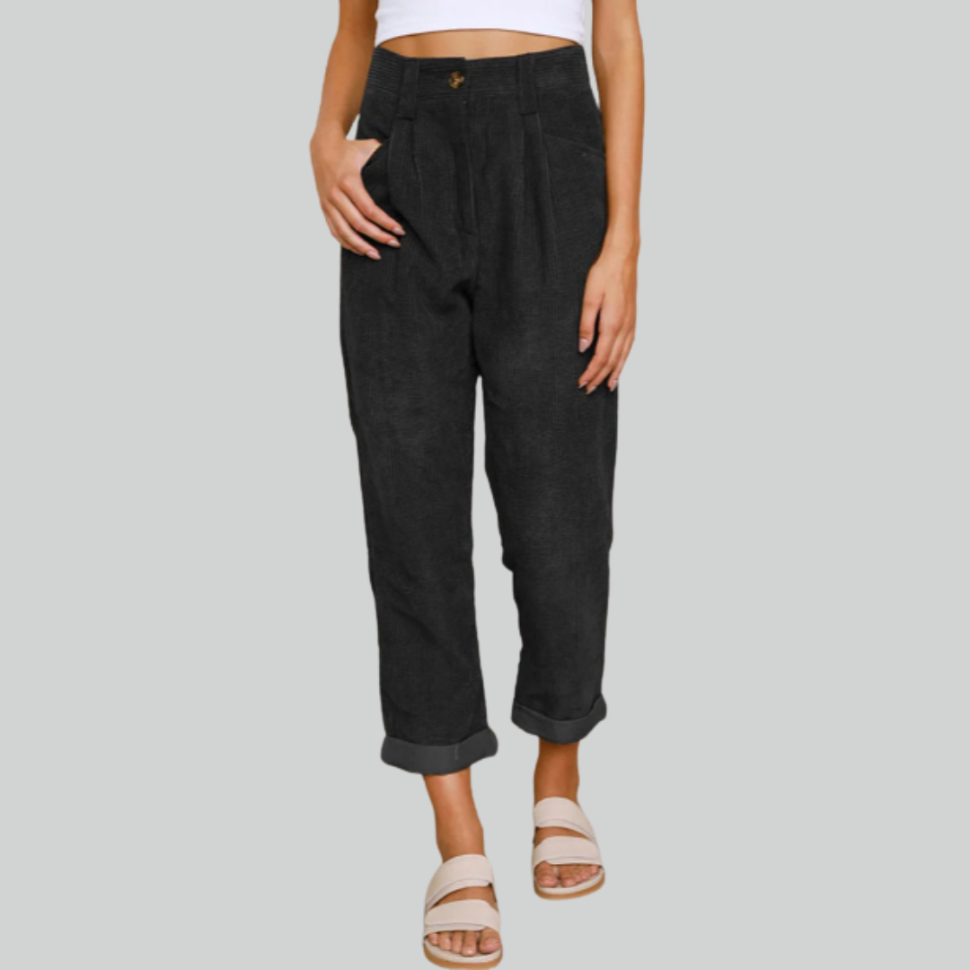 Cord-Beinhose Damen für Herbst und Winter – Bequeme Stoffhose für Stil und Komfort-3
