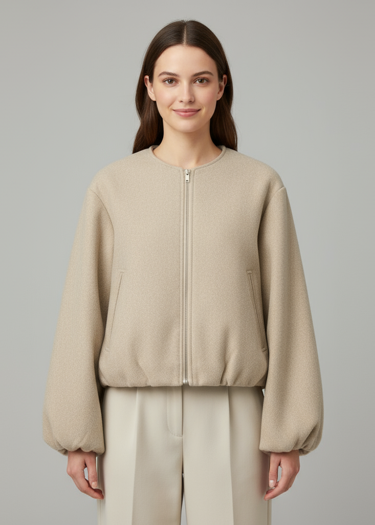 Damen Übergangsjacke mit Stehkragen und Reißverschluss