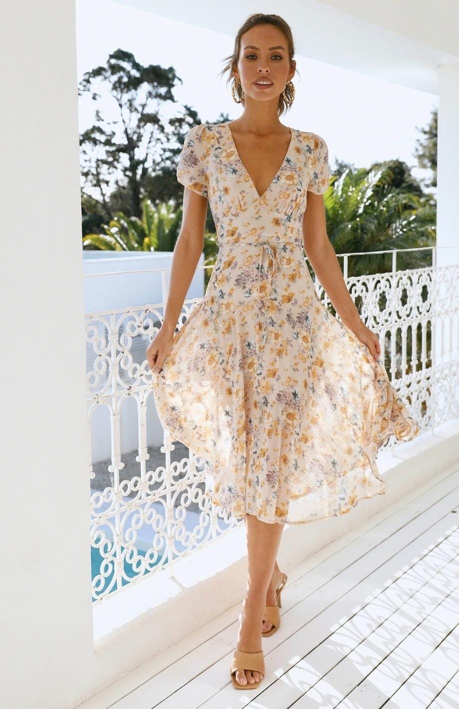 Elegantes Langarm-Midi-Kleid für Damen – Vielseitiges Festliches Kleid für Tägliche Nutzung und Besondere Anlässe