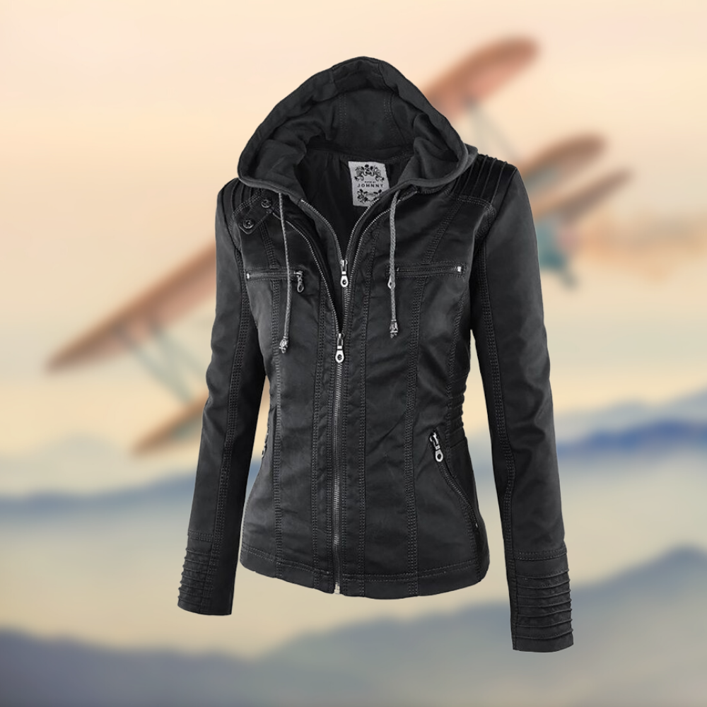 Women’s Slim Hooded Jacket Modern Casual Style with Functional Pockets