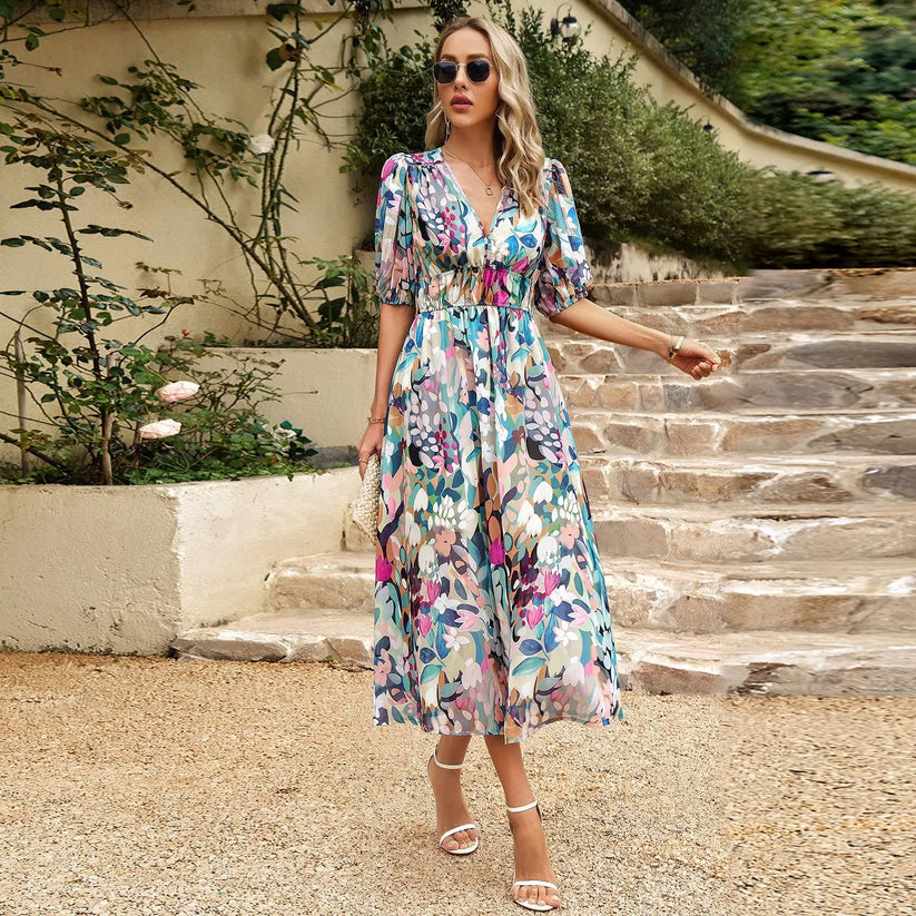 Elegantes Maxikleid Damen Mit Schmeichelnder Passform Für Feste Und Partys – Maxikleid Sommer Lange Kleider