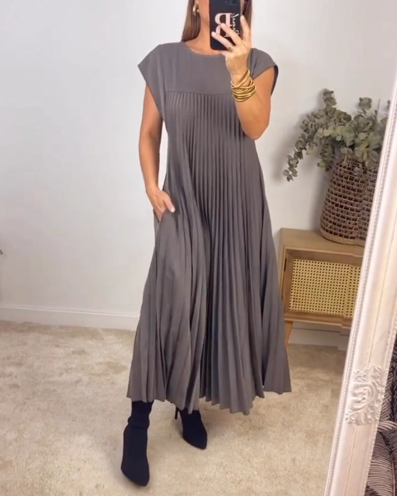 Variant image for Elegantes Ärmloses Faltenkleid Für Hochzeitsgast – Vielseitige Festliche Kleider Damen Für Sommerhochzeiten Und Cocktailveranstaltungen-13