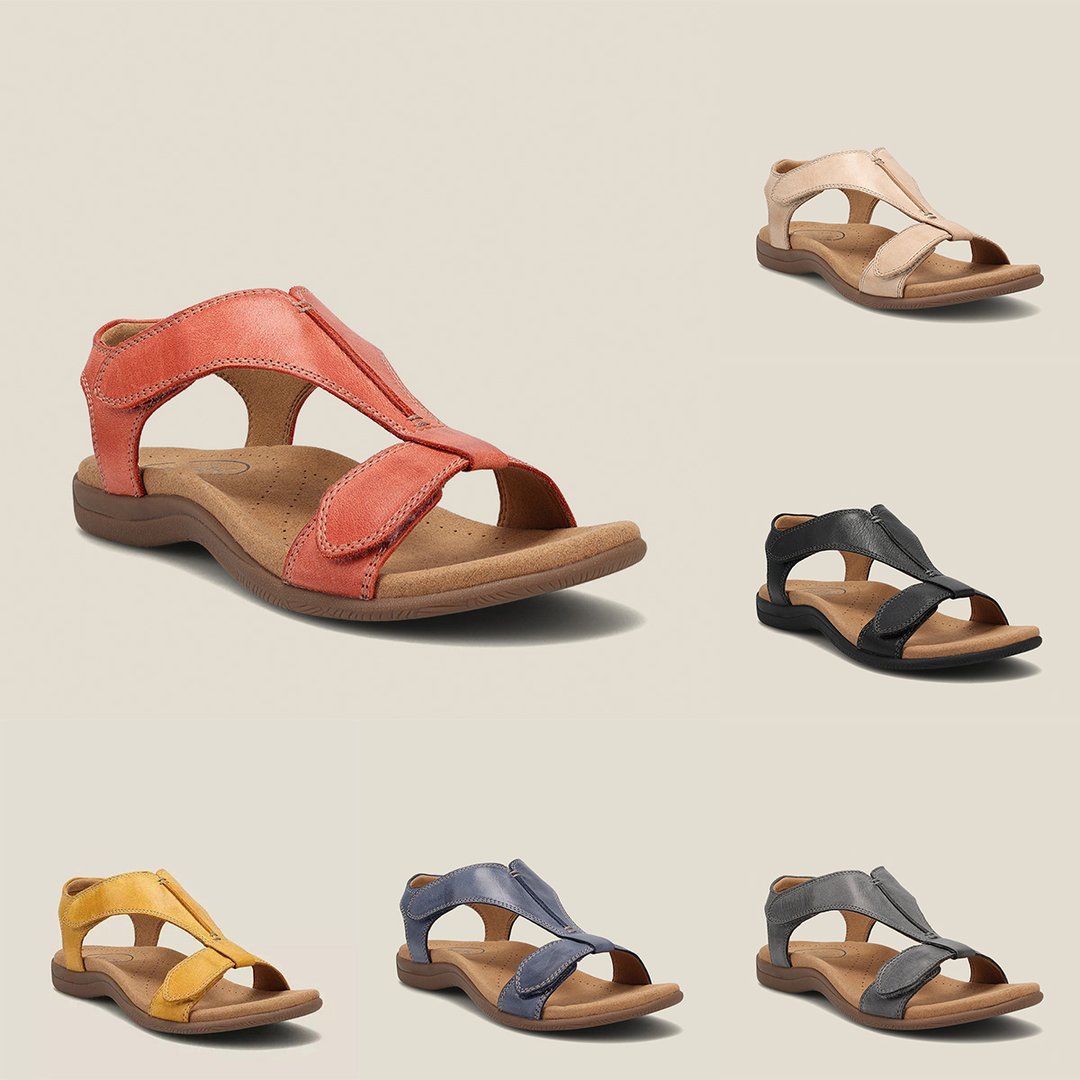 Atmungsaktive Damen Sandalen – T-Riemen-Design, hochwertiges Leder, für den Alltag 3