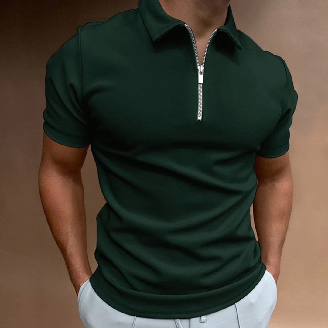 Atmungsaktives Herren Poloshirt – lockerer Schnitt, Polyester, für Freizeit und Büro 2