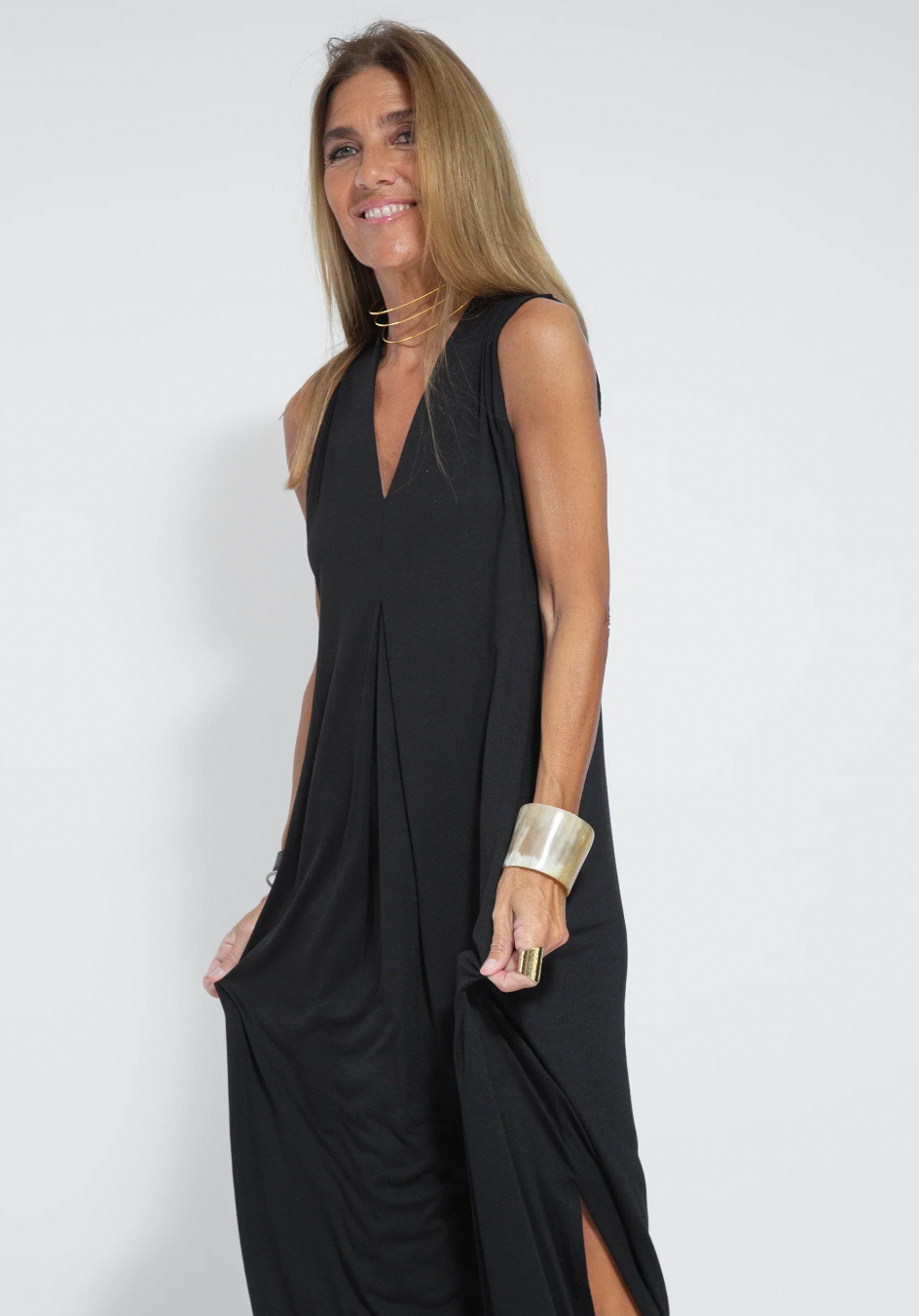 Variant image for Elegantes Maxikleid für Damen mit Fließender Jacke – Lange Kleider für Formelle und Legere Anlässe, Weicher Leichter Stoff-11