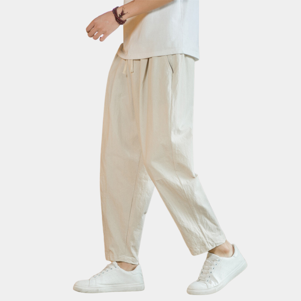Atmungsaktive Lose Fit Jogginghose Herren – Baumwoll-Sporthosen Für Freizeit Und Sport-4