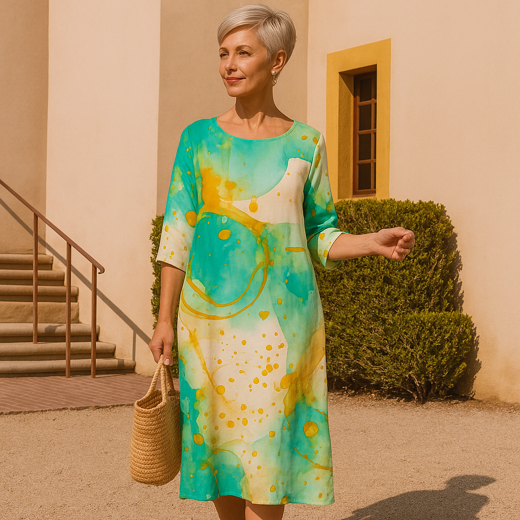 Elegantes Blumendruck Damenkleid Für Hochzeitsgäste - Bequeme Passform Für Festliche Anlässe