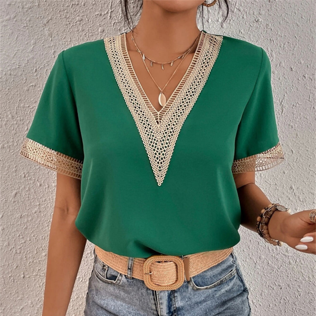 Elegantes Lockeres T-Shirt Für Damen Aus Atmungsaktivem Polyester, Vielseitig Für Jede Gelegenheit-4