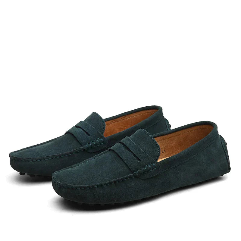 Klassische Herrenmokasins, Leichte Schlupf-Wildlederschuhe Für Büro Und Freizeit-3