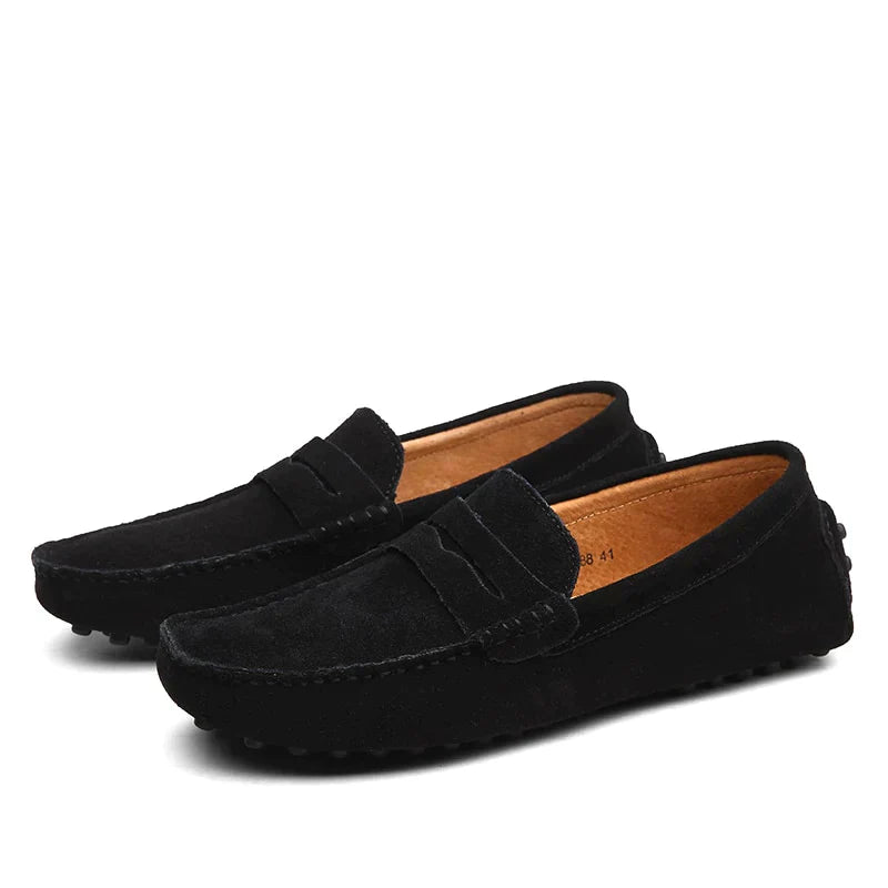 Klassische Herrenmokasins, Leichte Schlupf-Wildlederschuhe Für Büro Und Freizeit-6