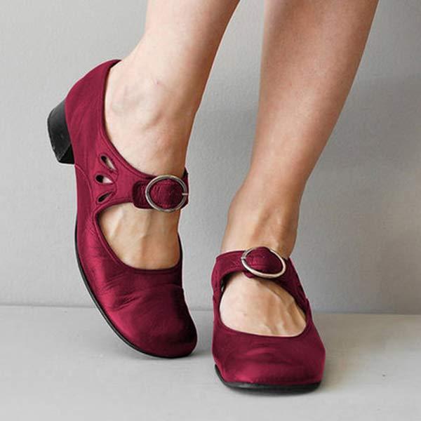 Hochwertige Damen Vintage Sandalen – runde Zehenform, Leder, für elegante Anlässe 2