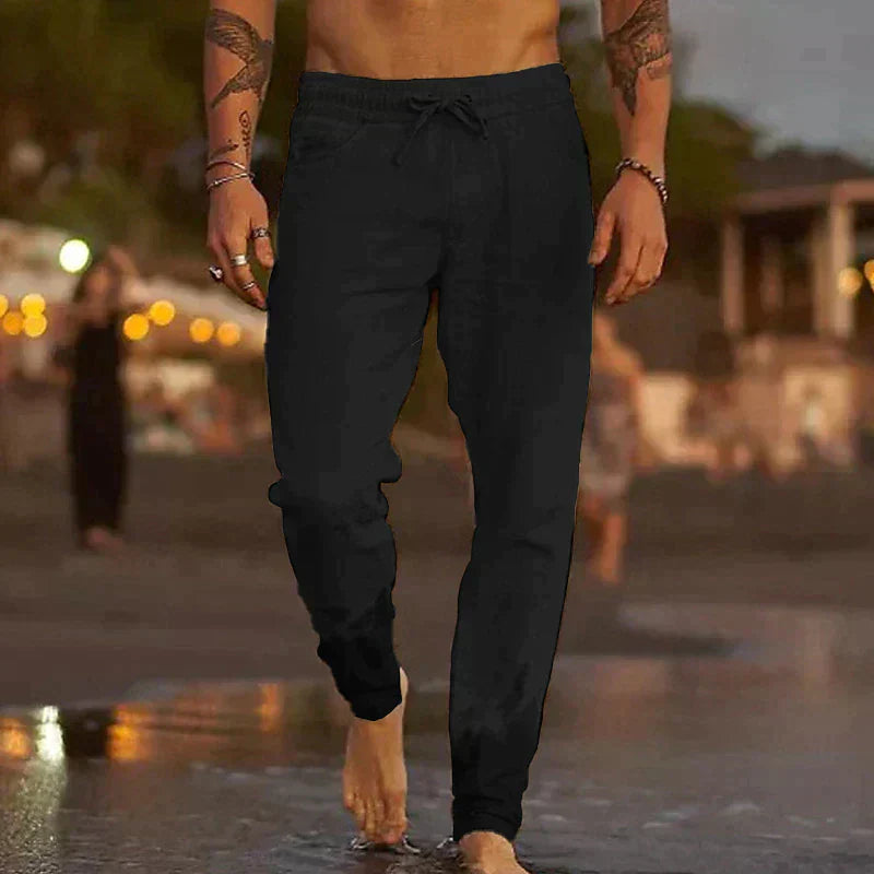 Lässige Baumwoll-Sommerhosen Herren, Atmungsaktive Hosen für Entspannten Stil, Komfortable Hosen Herren-6
