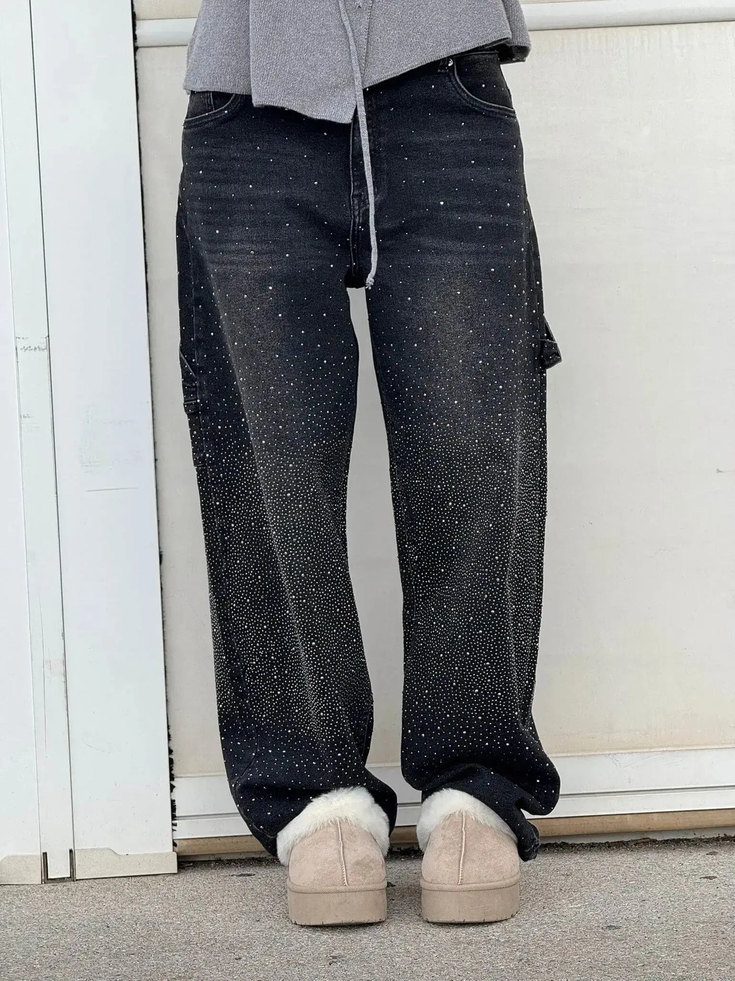 Variant image for Entspannte Jeans Damen Mit Strassverzierungen Für Lässigen Glamour-7