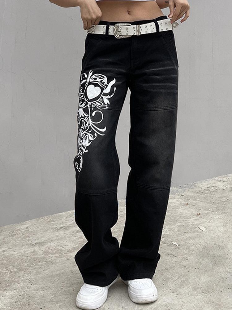 Damenbaggy Low-Rise Jeans, Y2K Vintage Jeans mit Komfort, Freizeitstil, mehrere Wäsche erhältlich, Jeans Damen-6