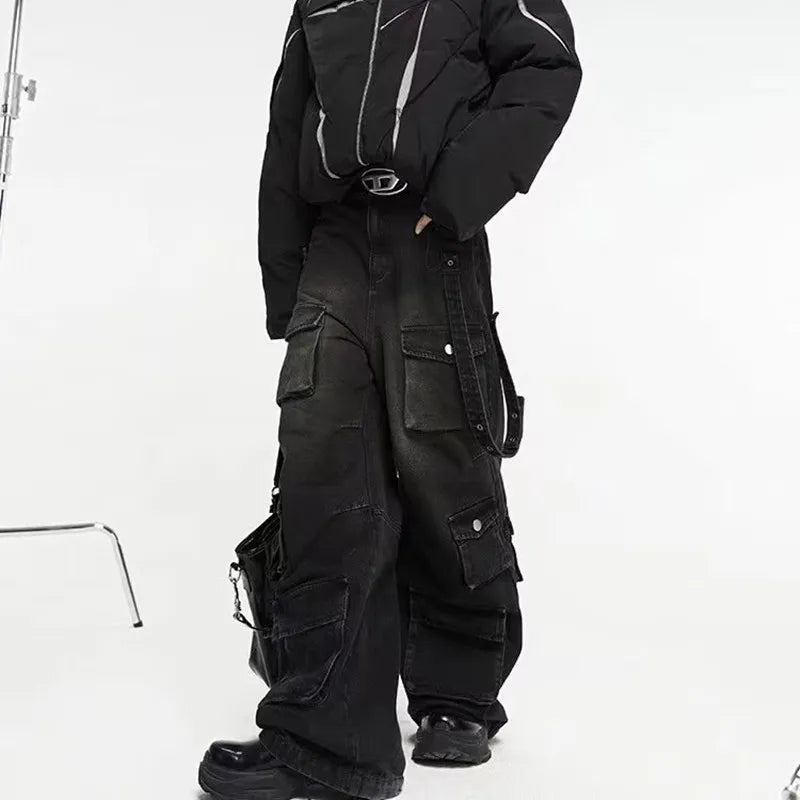 Schwarze Jeans Damen mit Anpassungsschnitt für gotische Stile und schmeichelhafte Passform-6