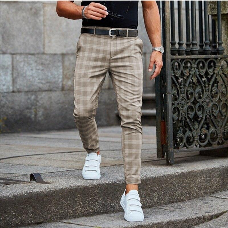 Variant image for Stilvolle Karierte Chino Hose Herren Aus Leichter Baumwolle Mit Komfortabler Passform-10
