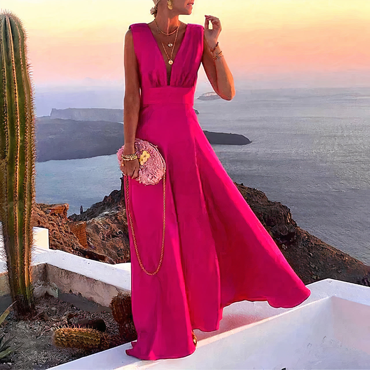 Luftiges Damen Sommerkleid – ärmellos, atmungsaktiver Stoff, für Freizeit 2