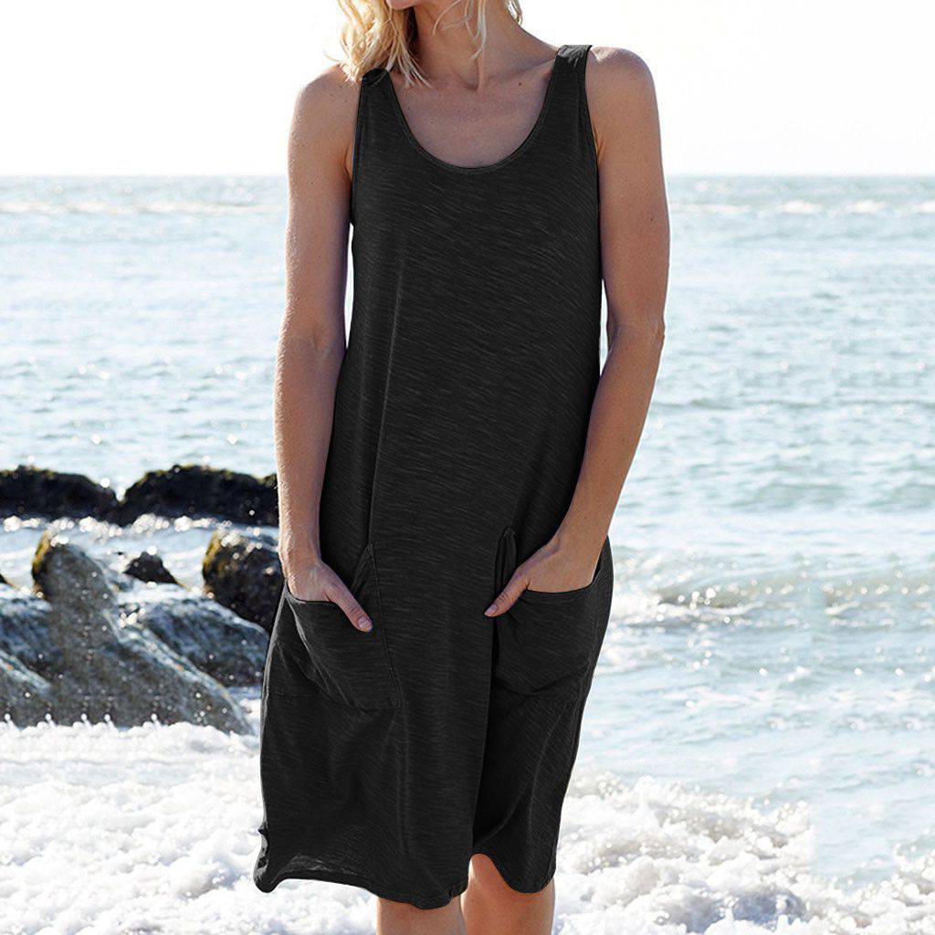 Luftiges Damen Sommerkleid – atmungsaktive Baumwoll-Leinen-Mischung, ideal für den Sommer 3