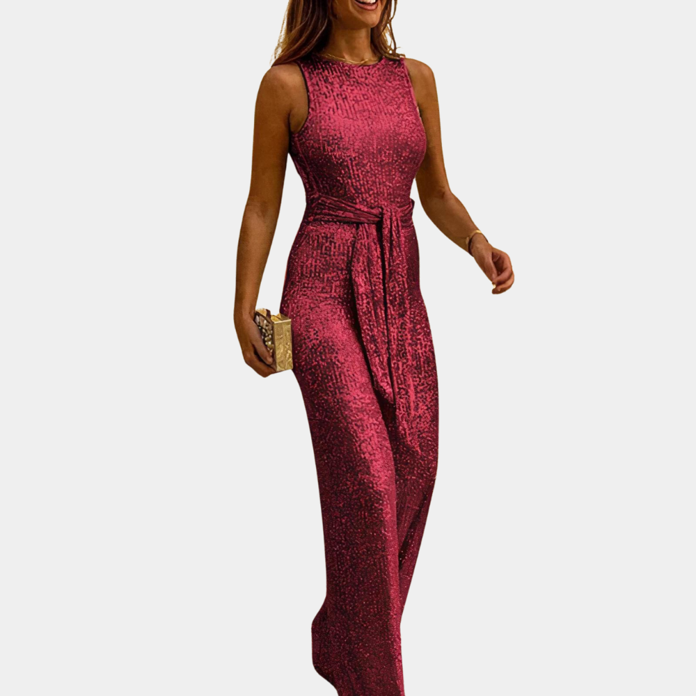 Eleganter Glitzer-Jumpsuit Damen – Festliche Kleidung für Hochzeiten und Galas, Komfortable Passform, Glamouröses Design