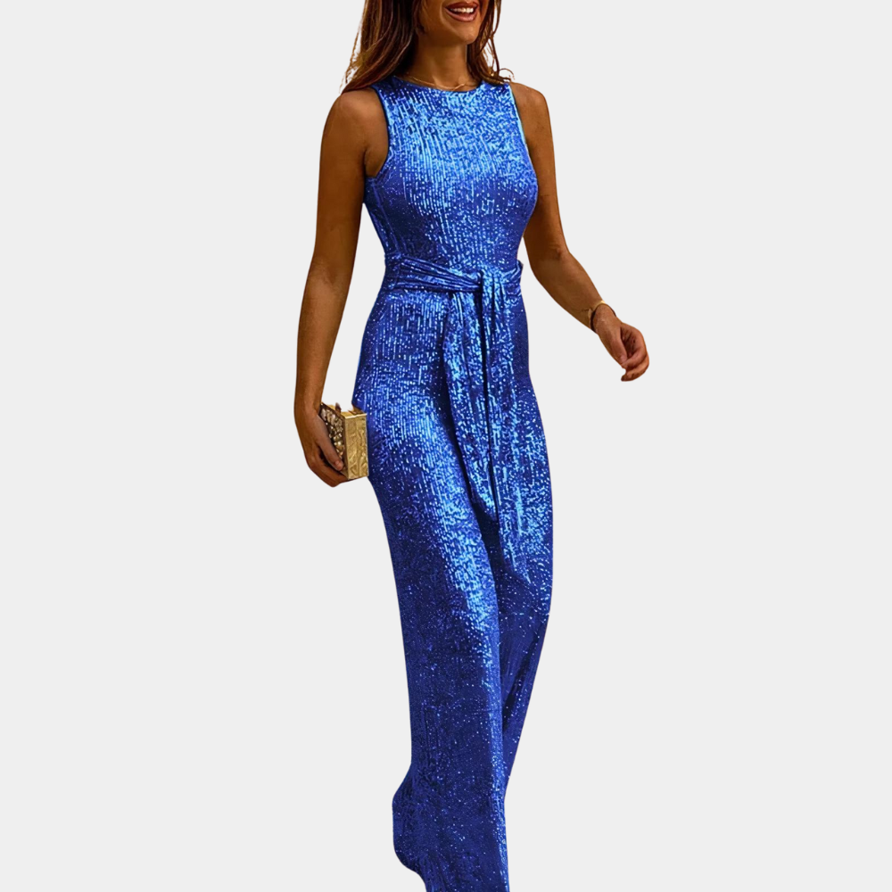 Eleganter Glitzer-Jumpsuit Damen – Festliche Kleidung für Hochzeiten und Galas, Komfortable Passform, Glamouröses Design