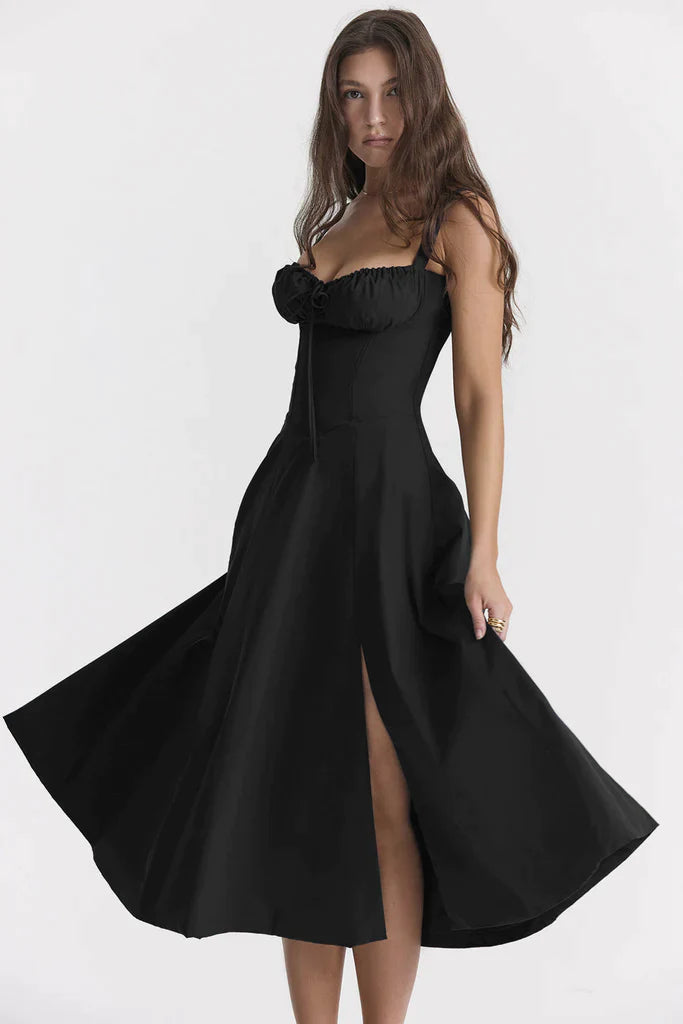 Variant image for Damen Midi Bustier Korsettkleid - Elegantes Sommerkleid für Cocktailanlässe aus Leichtem Stoff-36