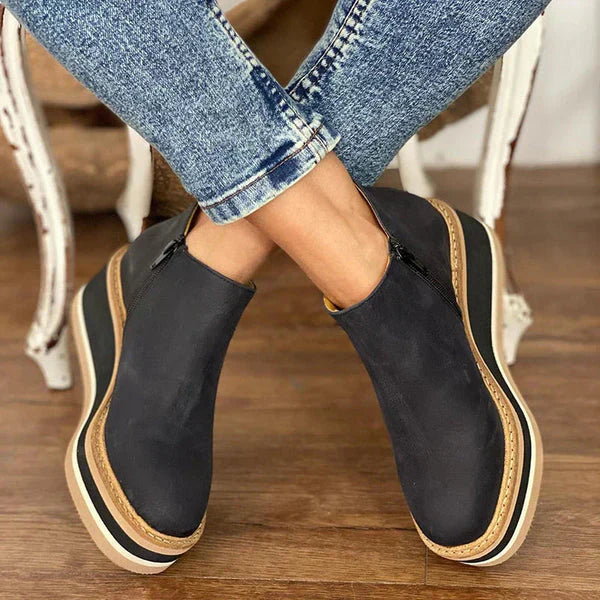 Luxuriöse Lederstiefel Damen Mit Mittelabsatz Für Ganztägigen Komfort Und Klassischen Stil-2