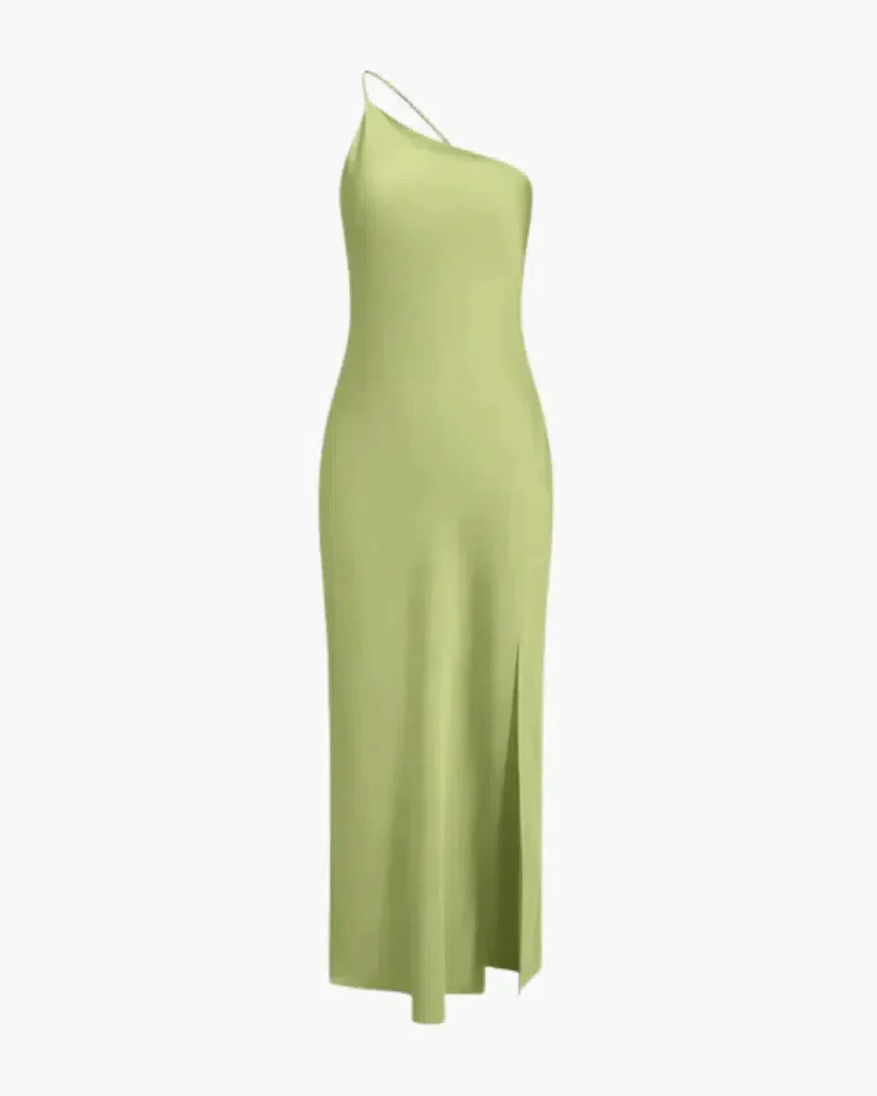 Variant image for Geschichtetes Maxikleid für Frauen mit Kreuzträgern und fließendem Rock in lebhaftem Gelb für Sommerveranstaltungen-9