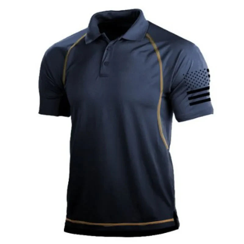 Sommer-Wander-T-Shirt Herren Lässig Atmungsaktiv Sport T-Shirts Männer für Outdoor Aktivitäten-3