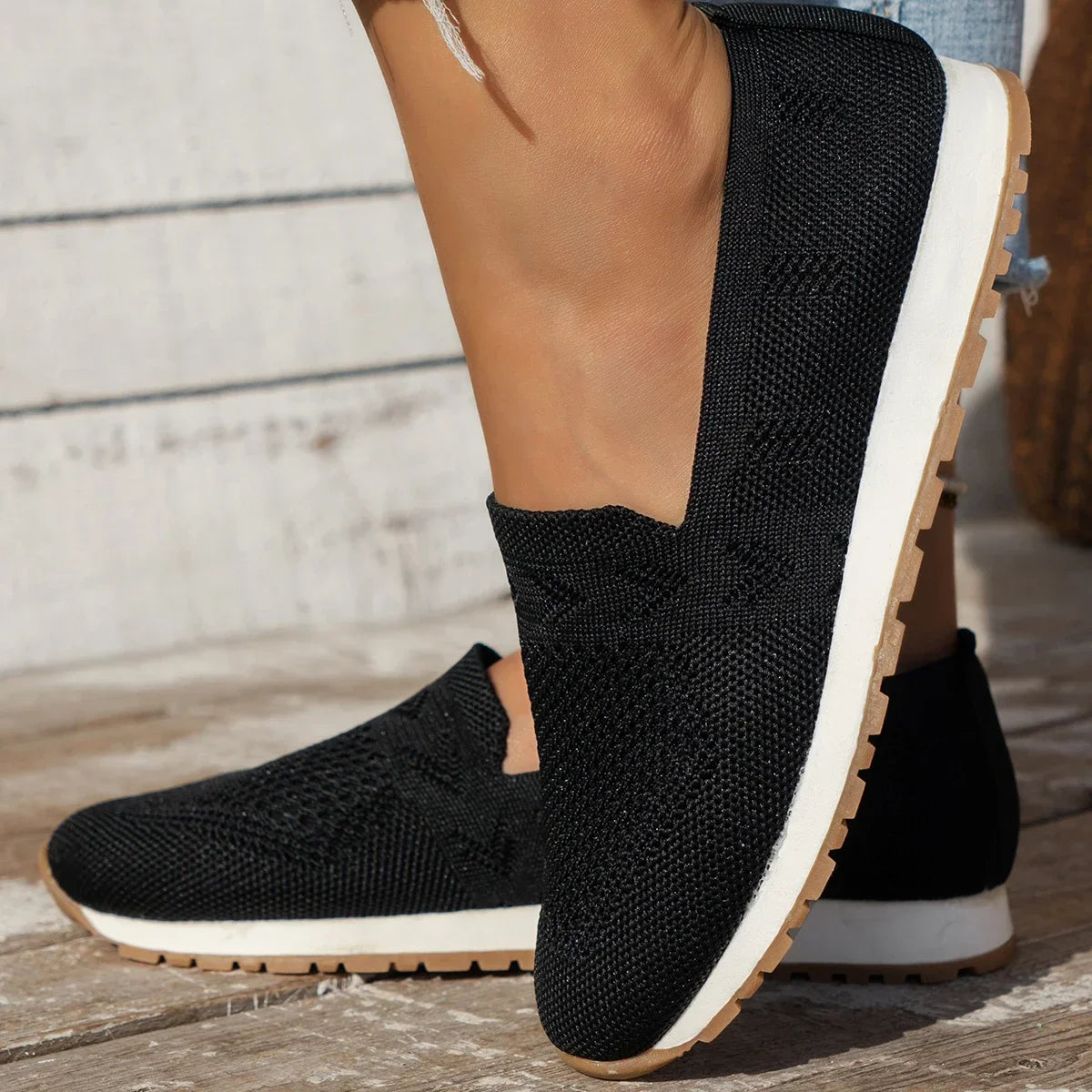 Variant image for Feste Farbige Lässige Slipper Damen - Atmungsaktive Slip-On Schuhe für Komfort und Stil-3