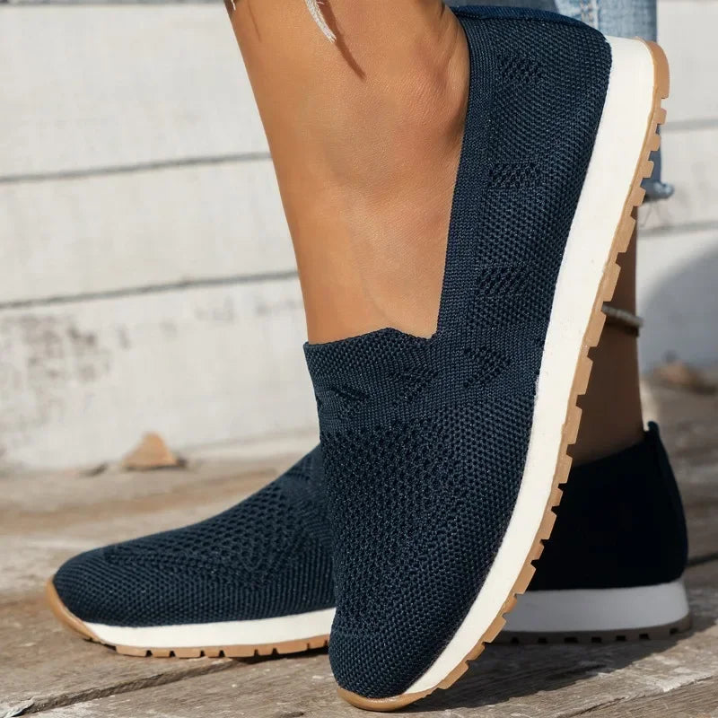 Feste Farbige Lässige Slipper Damen - Atmungsaktive Slip-On Schuhe für Komfort und Stil-3