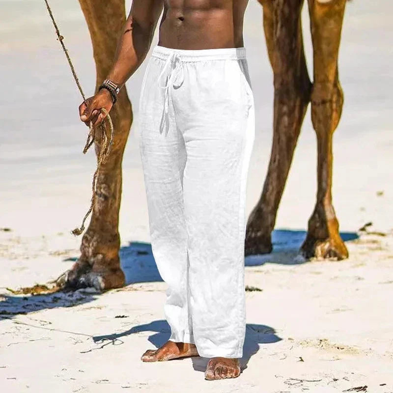 Herren Baumwollhose, Leichte Entspannte Passform, Atmungsaktiv, Vielseitiger Stil-6