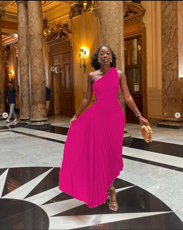 Elegantes Satin-Midi-Kleid für Damen – Zeitloses Festliches Kleid für Hochzeitsgäste und Besondere Anlässe