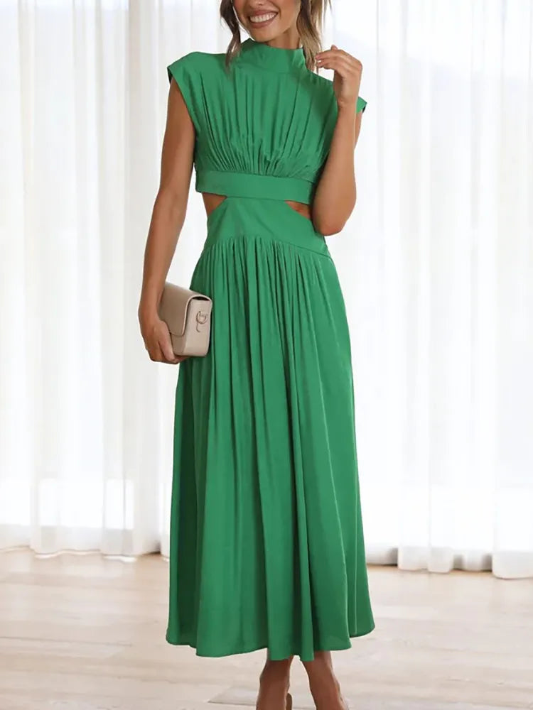 Elegantes Maxikleid Langarm für Damen, Blumenmuster, Luxuriöser Stoff, Ideal für Hochzeiten und Festliche Anlässe