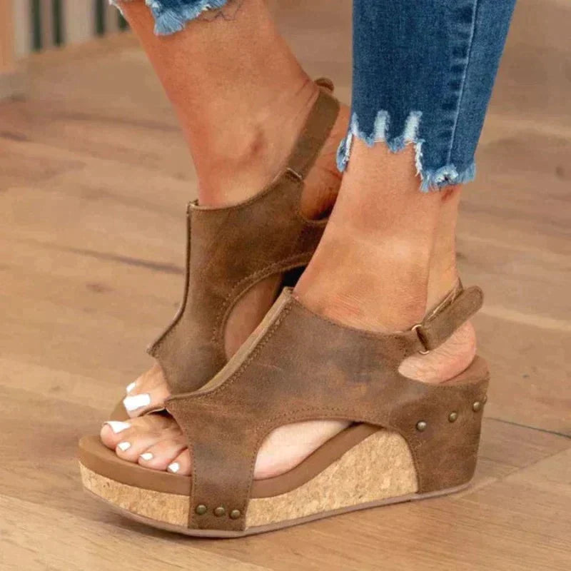 Unterstützende Damen Ledersandalen – orthopädisches Design, PU-Leder, für den Alltag 1