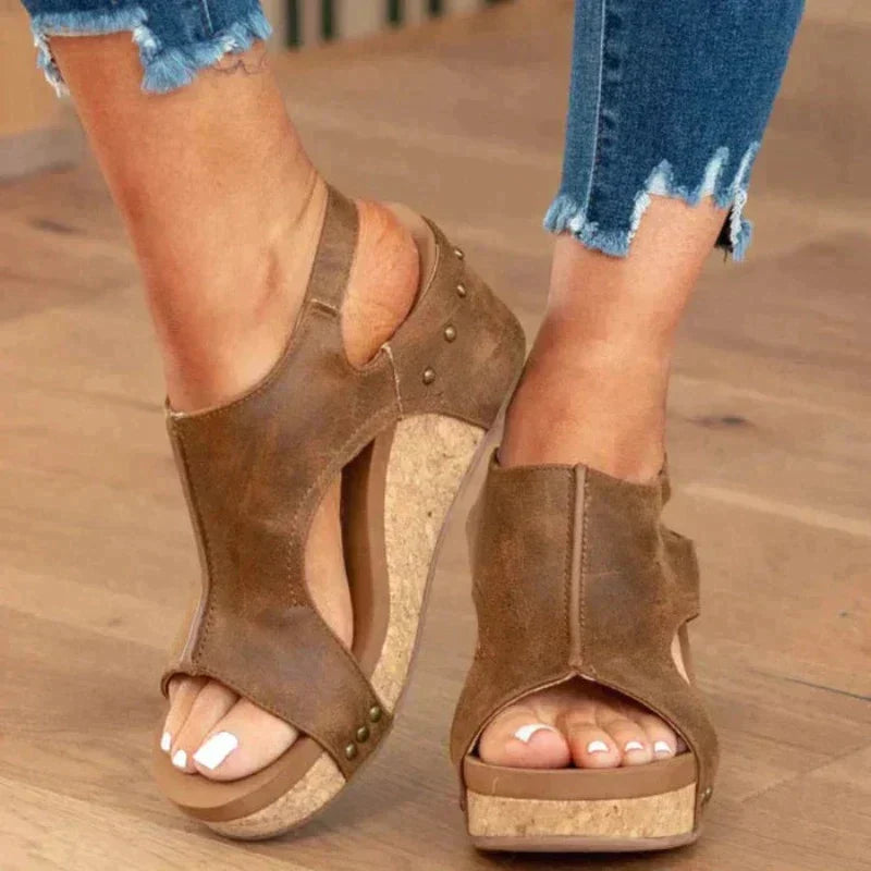 Unterstützende Damen Ledersandalen – orthopädisches Design, PU-Leder, für den Alltag 4