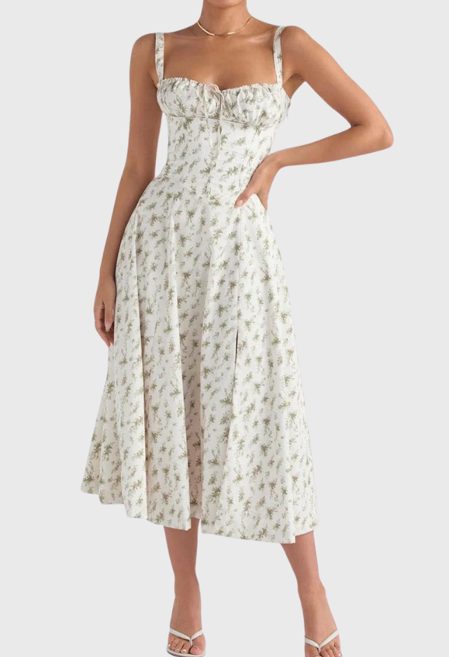 Variant image for Damen Midi Bustier Korsettkleid - Elegantes Sommerkleid für Cocktailanlässe aus Leichtem Stoff-16
