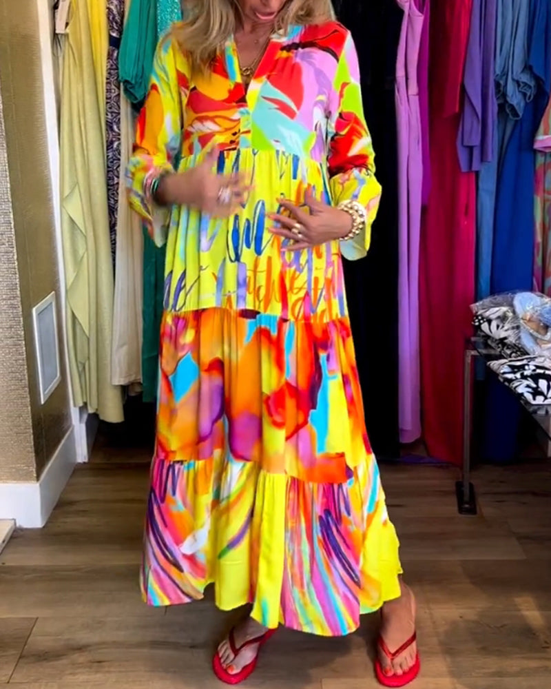 Verspielt damen kleid – ausgestellte ärmel, baumwolle, für festliche anlässe 5