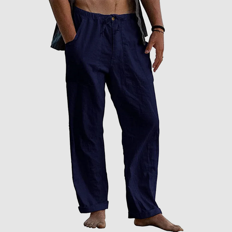 Variant image for Leinenhose Damen Mit Verstellbarem Taillenkordelzug, Entspannte Sommerhose, Atmungsaktiv und Pflegeleicht-25