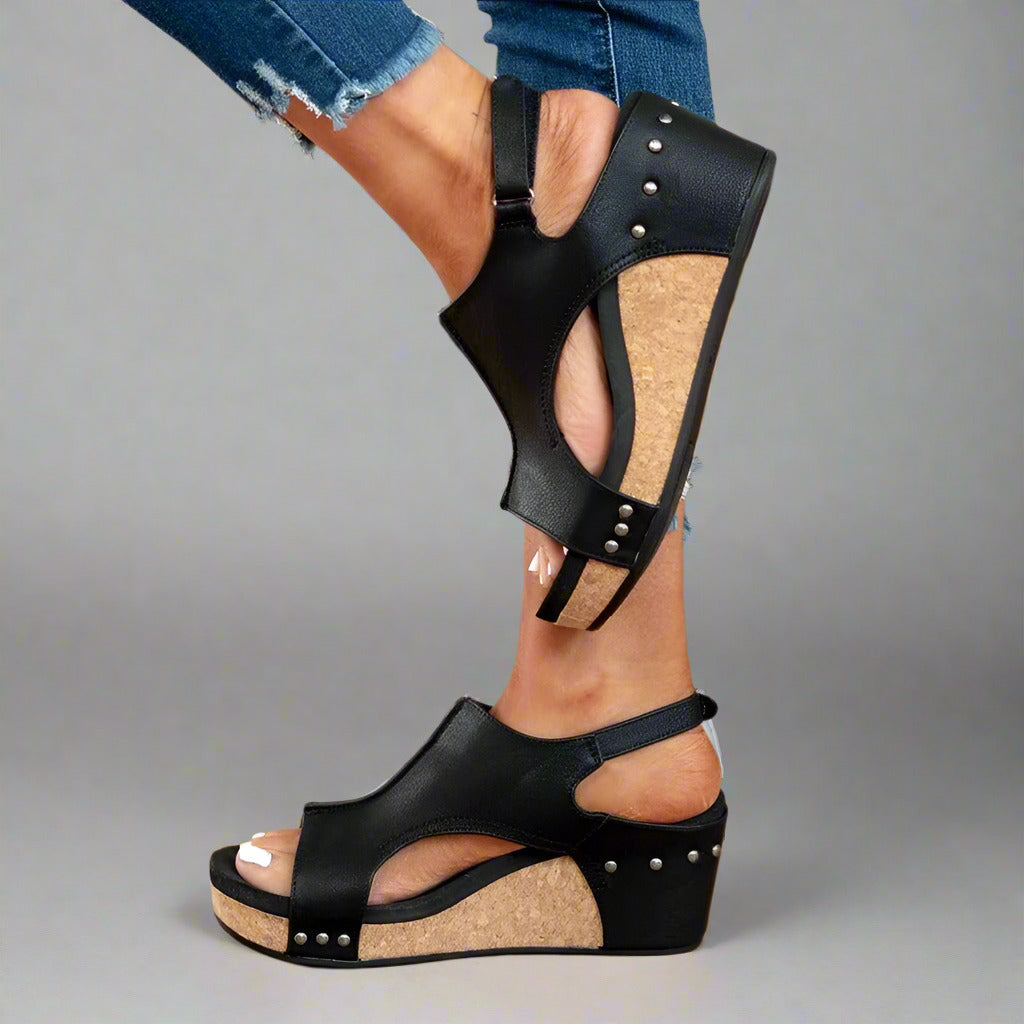 Orthopädische Vegane Ledersandalen Damen Für Flache Füße Mit Schmerzlinderung Und Klettverschluss