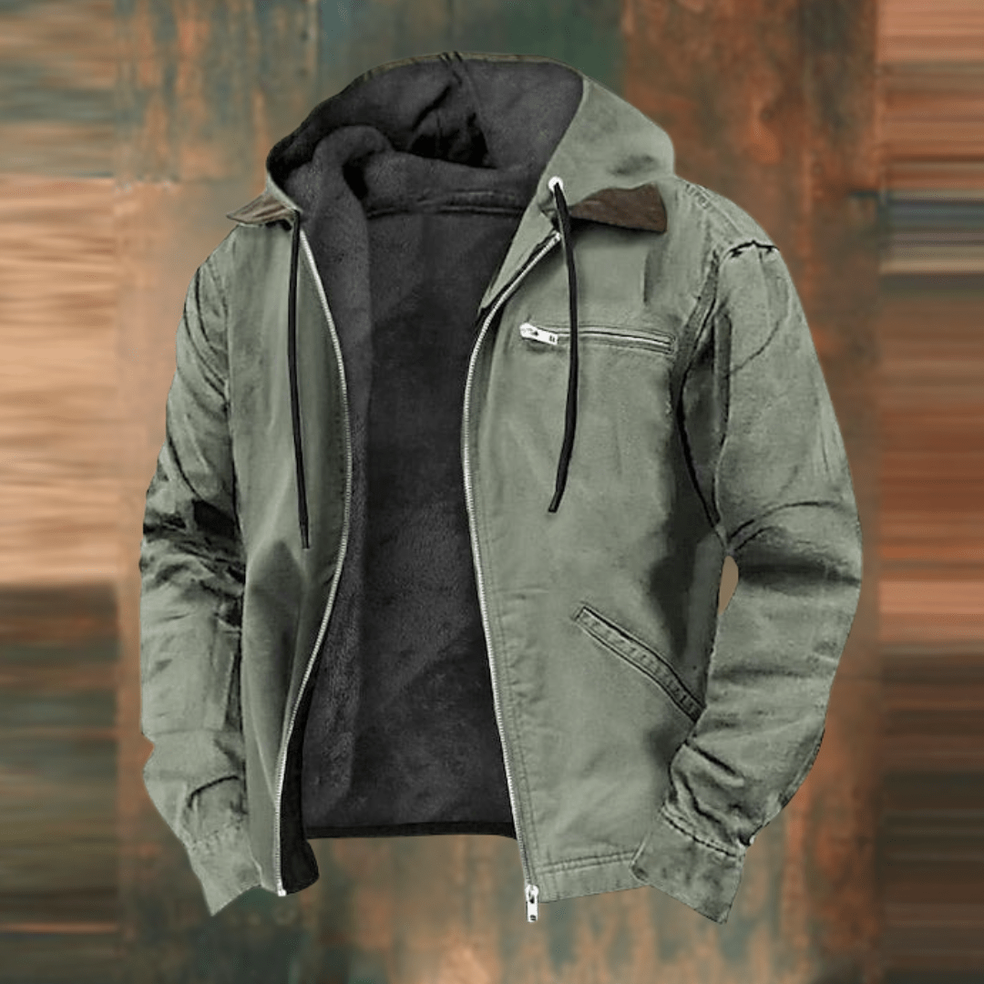 Men’s Street Style Bomber Jacket with Zip Pockets