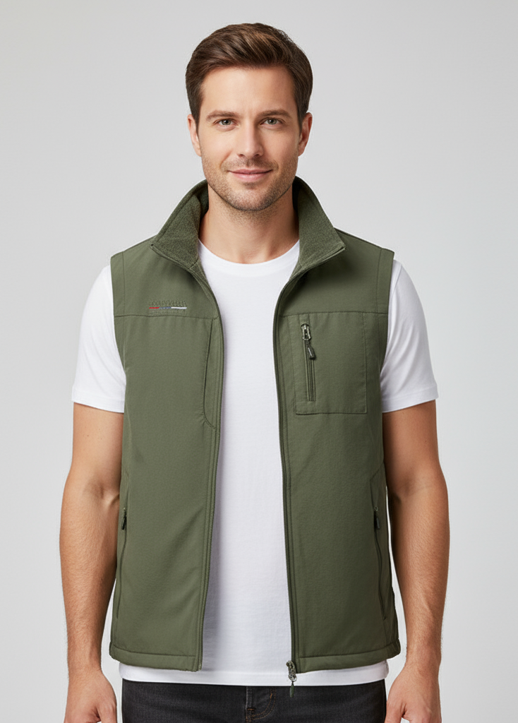 Ärmellose Herrenweste mit Taschen für Herbst und Winter