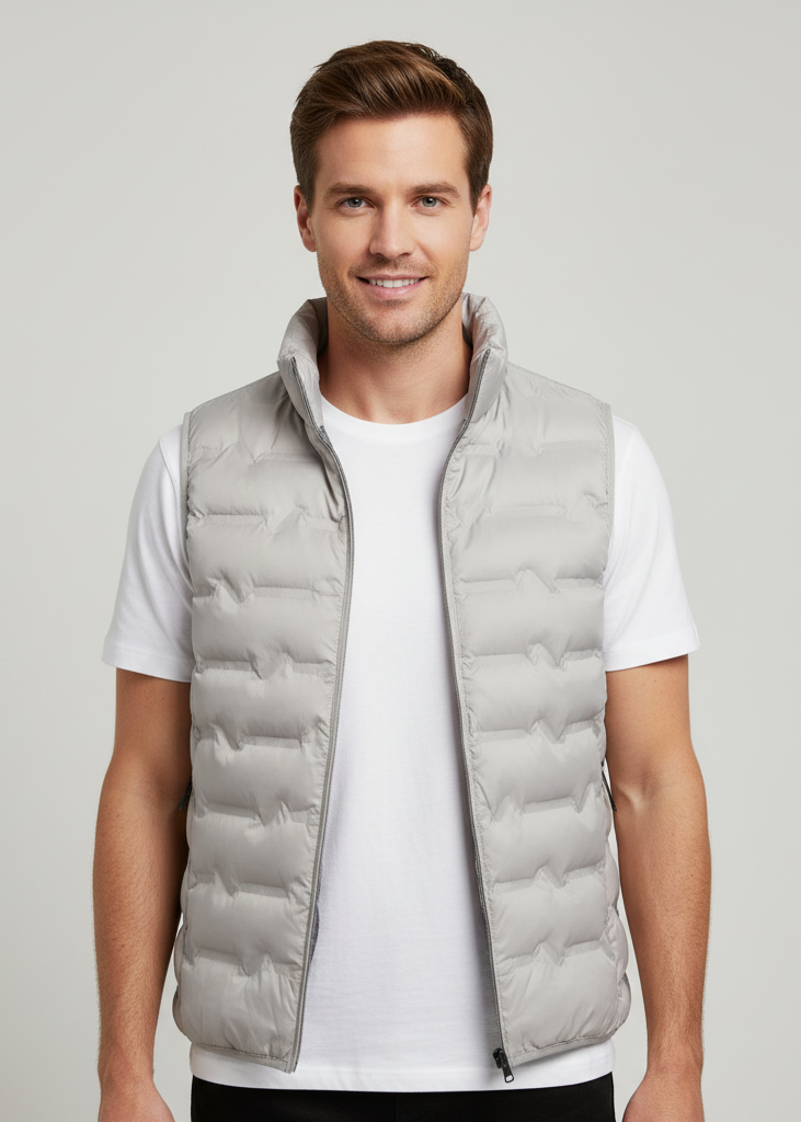 Gesteppte ärmellose Herrenweste für Herbst und Winter