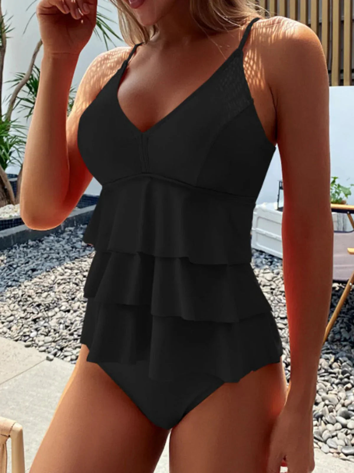 Variant image for Einteiliger Badeanzug Damen mit Bauchkontrolle, Elegantes Design für Strand und Pool, Komfortabler Premium-Stoff-9
