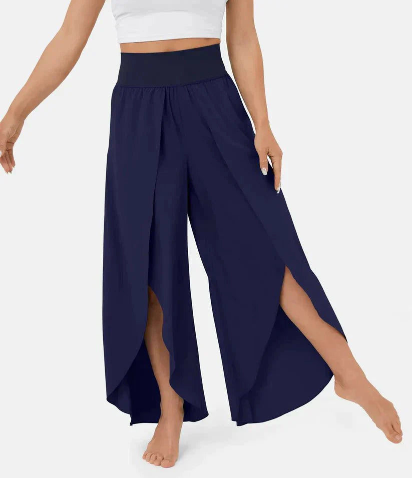 Variant image for Hoch Taillierte Palazzo Hose Damen - Komfortable Weitbeinhosen Für Elegante Sommerlooks-41