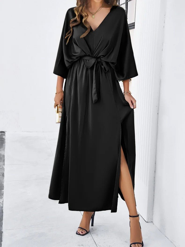 Variant image for Elegantes Damenkleid mit V-Ausschnitt – Festliches Kleid für Hochzeitsgast und formelle Anlässe, knielang und komfortabel-13