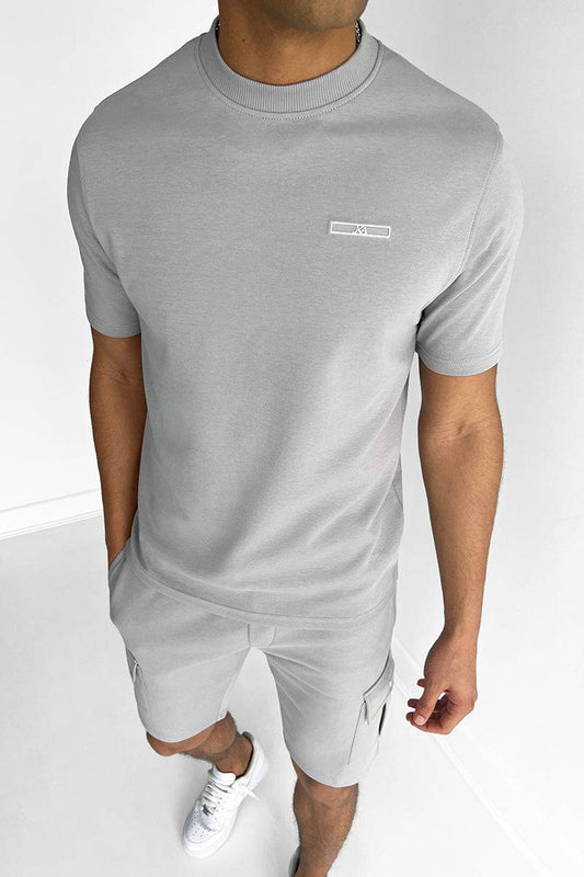 Slim Fit Freizeit-Set Für Männer Mit Frachtshorts Aus 100% Baumwolle-1