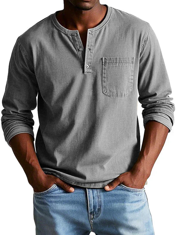 Men’s Vintage Shirt Long Sleeve Casual Classic Design