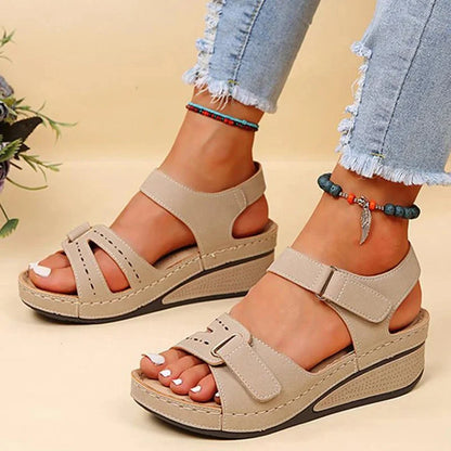 Orthopädische Komfortsandalen Für Frauen Mit Gel-Sohle, Atmungsaktivem Design Und Verstellbarem Klettverschluss