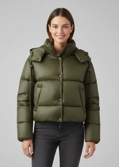 Damen Steppjacke mit Reißverschluss und Taschen