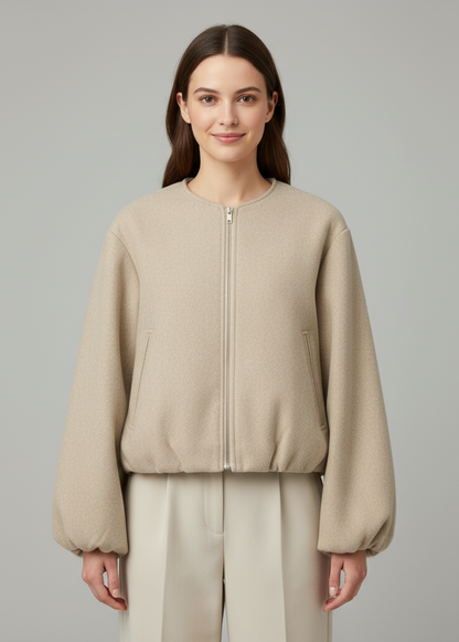 Damen Übergangsjacke mit Stehkragen und Reißverschluss